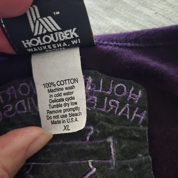 Harley-Davidson Womens XL St Augustine FL. dark purple Snap Front Top - Picture 3 of 4